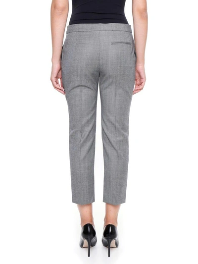 Shop Alexander Mcqueen Cigarette Trousers In Black Grey|grigio
