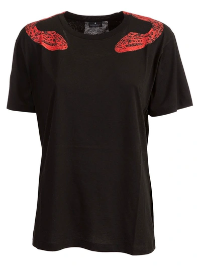 Shop Marcelo Burlon County Of Milan Snake Print T-shirt In Black-red