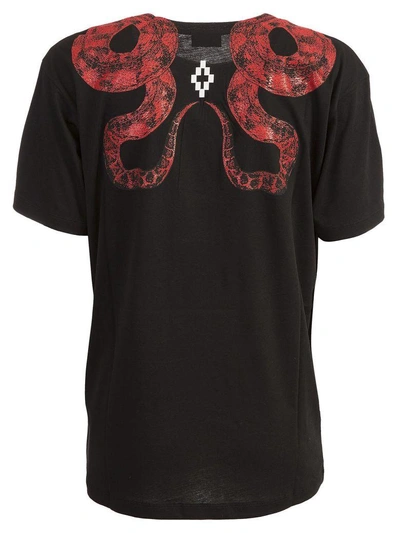 Shop Marcelo Burlon County Of Milan Snake Print T-shirt In Black-red