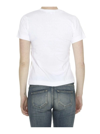 Shop Comme Des Garçons Play Tshirt In White
