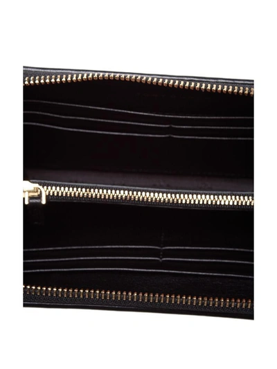 Shop Tory Burch Fleming Continental Quilted-leather Wallet In Nero
