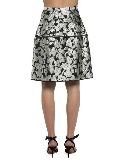 Shop Oscar De La Renta Skirt In Black&white