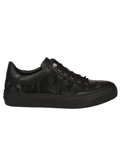 Shop Jimmy Choo Ace Tonal Sneakers In Black