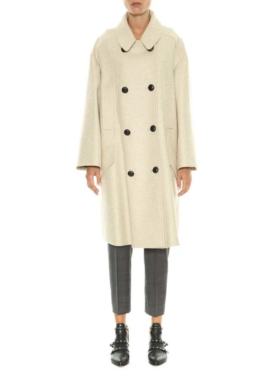 Shop Isabel Marant Étoile Oversized Flicka Coat In Ecru