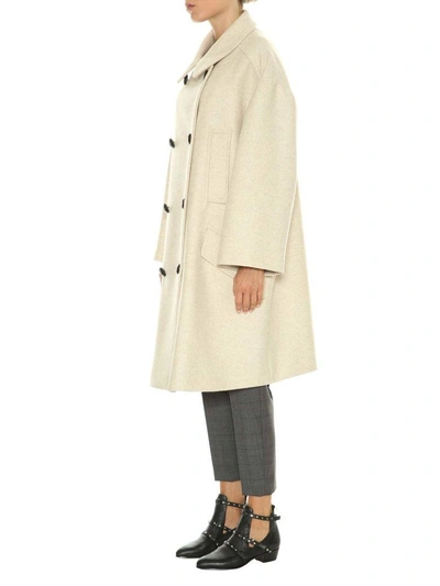 Shop Isabel Marant Étoile Oversized Flicka Coat In Ecru