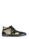 GOLDEN GOOSE MID STAR CAMOU/BLACK SUEDE SNEAKERS,7404347