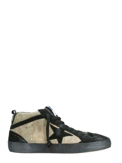 Shop Golden Goose Mid Star Camou/black Suede Sneakers In Camouflage