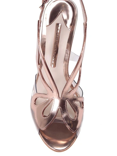 Shop Sophia Webster Madame Butterfly Mirrored-leather Sandal In Rosegold