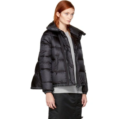 Shop Sacai Black Down Nylon Jacket In 001 Black