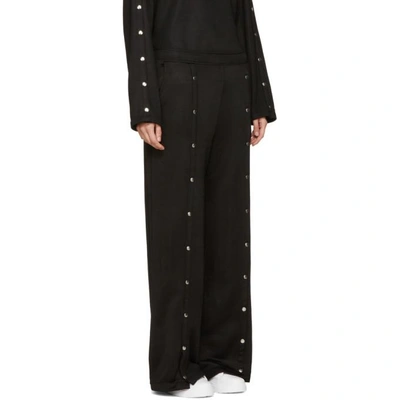 Shop Alexander Wang T Alexanderwang.t Black Wide-leg Lounge Pants In 001 Black