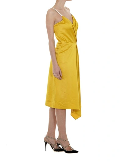 Shop Victoria Beckham Dress In Yellow