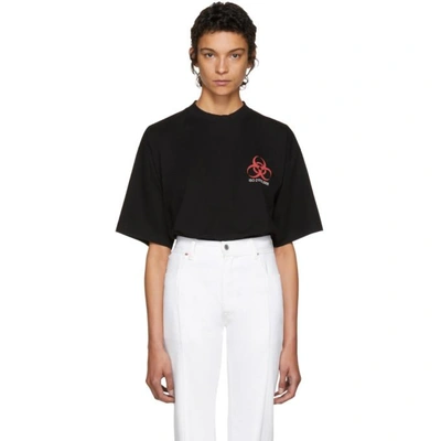 Shop Vetements Black Volunteer T-shirt