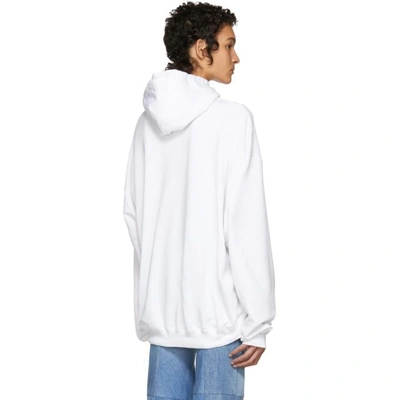 Shop Vetements White Oversized 'sweater' Hoodie