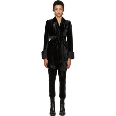 Shop Ann Demeulemeester Black Caban Solange Coat