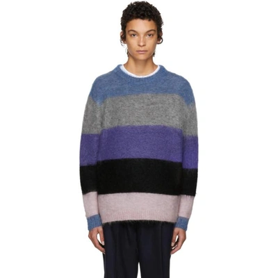 Acne Studios Albah Mohair And Wool-blend Sweater In Multi Mix Stripe
