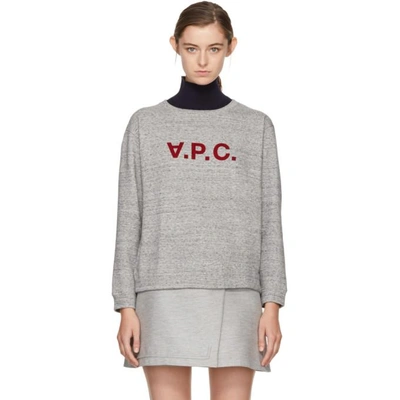 Shop Apc A.p.c. Grey Ethel Sweatshirt