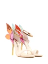 SOPHIA WEBSTER CHIARA BUTTERFLY-WING LEATHER SANDALS,SPF17022 NUDE MULTI