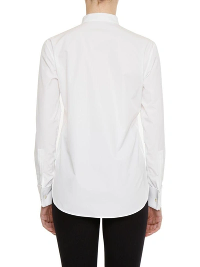 Shop Saint Laurent Poplin Shirt In Bianco|bianco