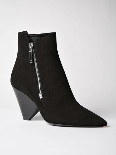 Shop Saint Laurent Niki 85 Ankle Boots In Black