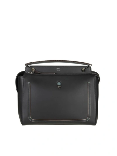 Fendi Women's Leather Handbag Shopping Bag Purse Dotcom In Black
