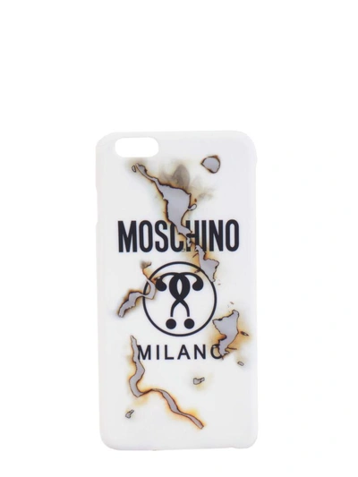 Shop Moschino Iphone 6 Plus Cover In Bianco