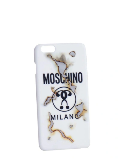 Shop Moschino Iphone 6 Plus Cover In Bianco