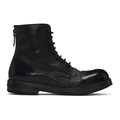 Shop Marsèll Black Zucca Zeppa Boots