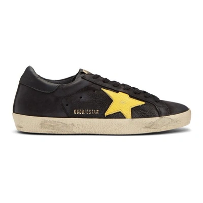 Shop Golden Goose Black Superstar Sneakers