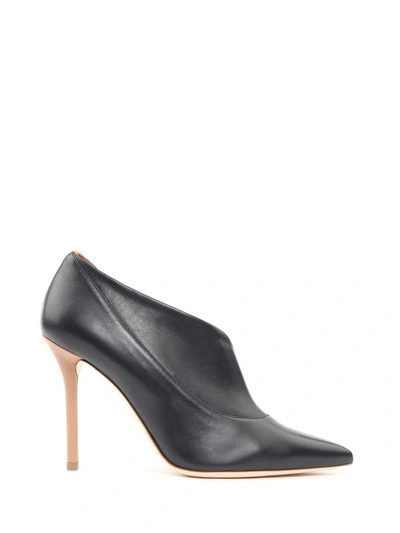Shop Malone Souliers Crystal Dorsay Leather Pumps In Nero