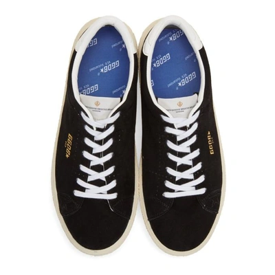 Shop Golden Goose Black Suede Tennis Sneakers