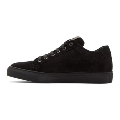 Shop Brioni Black Suede Derek Sneakers In 1000 Black