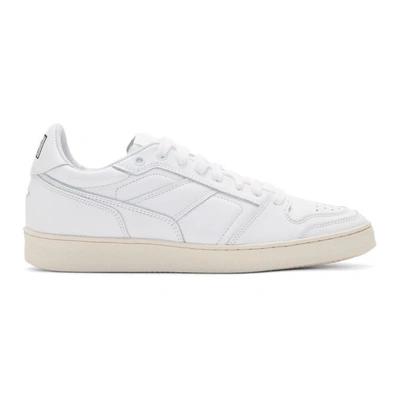 Shop Ami Alexandre Mattiussi White Leather Sneakers In 100 White