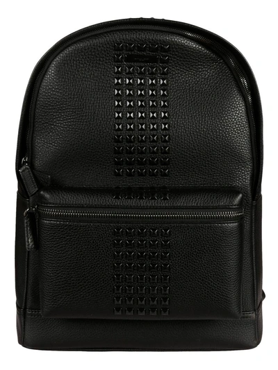 Michael Kors Square Stud Backpack In Black
