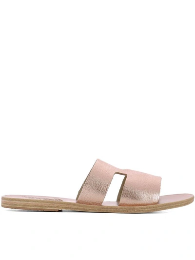 Shop Ancient Greek Sandals Pink Leather Sandals