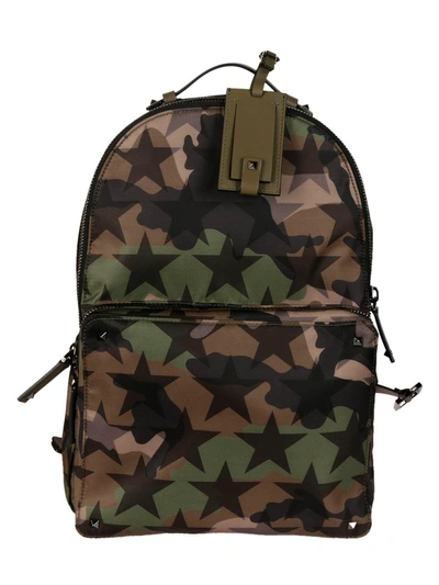 Shop Valentino Rockstud Camustars Backpack In Army Green