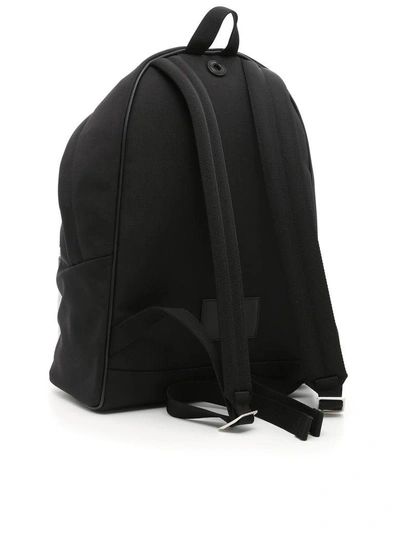 Saint Laurent Metallic Canvas & Leather Backpack In Ne Star Lig Ne ...