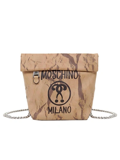Shop Moschino Crossbody Bags Shoulder Bag Women  Couture In Beige