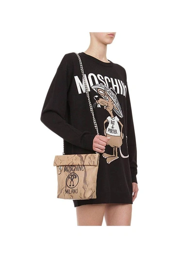 Shop Moschino Crossbody Bags Shoulder Bag Women  Couture In Beige