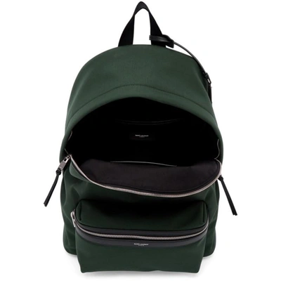 Shop Saint Laurent Green City Backpack In 3082 Green
