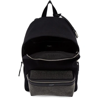 Shop Saint Laurent Black Microstud City Backpack