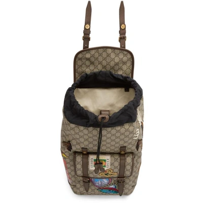 Shop Gucci Beige Gg Supreme Courrier Backpack