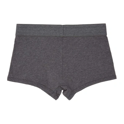 Shop Versace Underwear Grey Low-rise Logo Boxer Briefs In A811 Grey Mel.