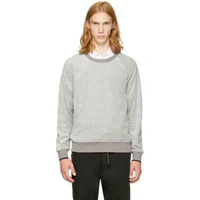 Shop 3.1 Phillip Lim / フィリップ リム 3.1 Phillip Lim Grey Velour Sweatshirt In Lt022 Lt Grey Melang