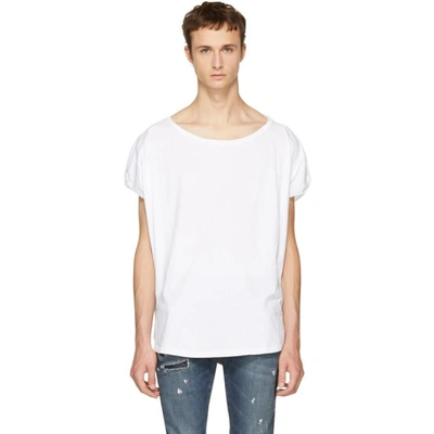 Shop Faith Connexion White Wide Neck T-shirt In 100 White