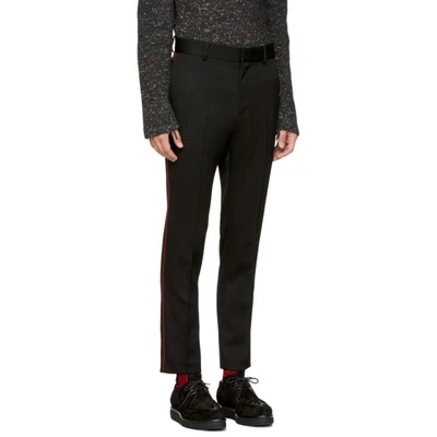 Shop Stella Mccartney Black Contrast Stripe Trousers In 1000 Black