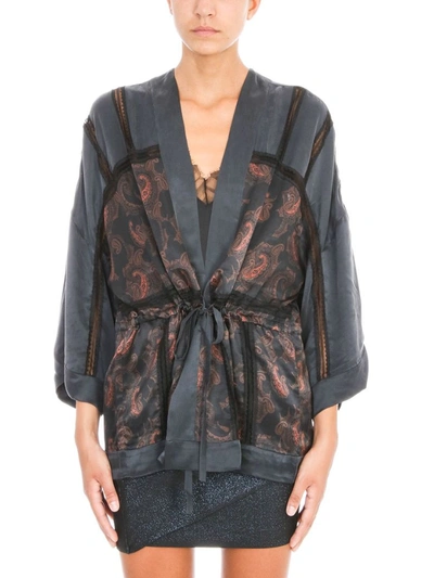 Shop Iro Dafoe Silk Kimono In Black