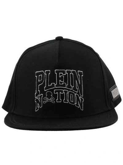 Shop Philipp Plein Palm Bay Baseball Cap In Black/nickel