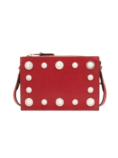 Versus Clutch Bag With Studs With Logo