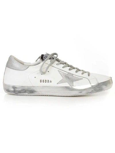 Golden Goose Deluxe Brand Super Star Sneakers In Sparkle White-silver Star