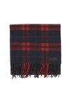 DSQUARED2 RED AND BLUE SCARF,W17SC1009 1514 M023